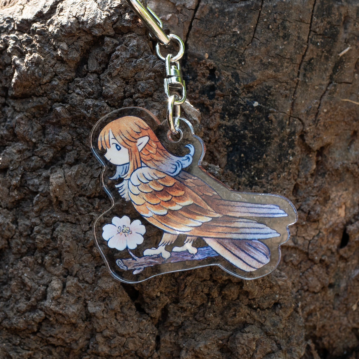 すずめ娘のキーホルダー